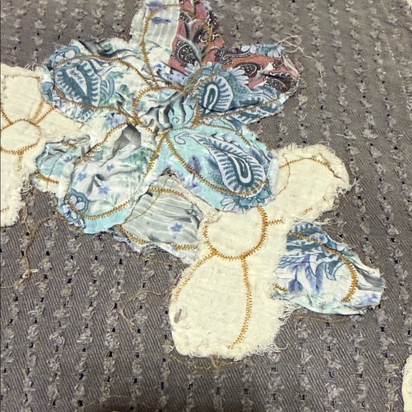 POL Charcoal Tank with Cream and Blue Floral Design - Picture 4 of 12